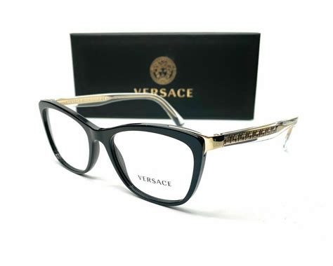 black and gold versace eyeglasses.